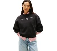 Tommy Hilfiger Felpa da Donna Corp Logo MDRN SWTSRT WW0WW47831 Pullover Felpa, Nero (Nero), XS, Nero (Nero), XS