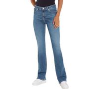 Tommy Hilfiger Felpa da Donna Reg Flag On Chest Swtshrt Senza Cappuccio, Denim (Mel), 34W x 32L