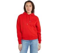 Tommy Hilfiger Felpa Donna Flag On Chest con Cappuccio, Rosso (Fierce Red), XS