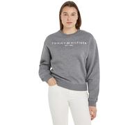 Tommy Hilfiger Felpa Donna Senza Cappuccio, Grigio (Medium Heather Grey), XXL