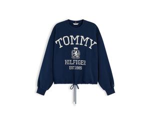 Tommy Hilfiger Felpa rilassata Tommy Hilfiger con logo e coulisse sull'orlo medium blu