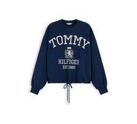 Tommy Hilfiger Felpa rilassata Tommy Hilfiger con logo e coulisse sull'orlo small blu
