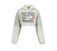 Tommy Hilfiger - Felpa Grigia Manica Lunga Ricamata Stampa - - Sweatshirts & Hoodies - Donna - Grigio - L