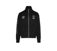 Tommy Hilfiger Unisex Felpa con Chiusura a Zip TH X Cadillac F1 Racing Track Top con Colletto alla Coreana, Nero (Black), L