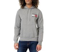 Tommy Hilfiger Felpa Uomo New York Flag con Cappuccio, Grigio (Medium Grey Heather), M