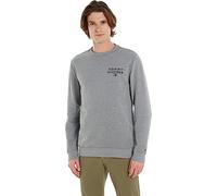Tommy Hilfiger Felpa Uomo Senza Cappuccio, Grigio (Medium Grey Heather), XL