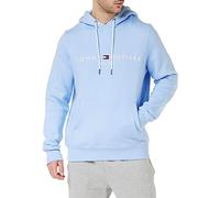 Tommy Hilfiger Felpa Uomo Tommy Logo con Cappuccio, Blu (Vessel Blue), S