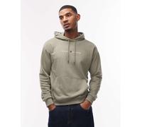 Tommy Hilfiger - Felpa verde salvia con cappuccio e logo XS