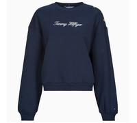 Tommy Hilfiger Felpe GOLD BTN SCRIPT FLEECE SWTSRT in Marine EU XS
