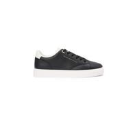 Tommy Hilfiger TH Feminine Cupsole Leather Fw0fw09105, Basso Top Donna, Black (Black/Ecru), 37 EU