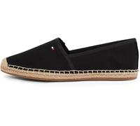 Tommy Hilfiger Donna Espadrillas Flag Canvas con Logo, Nero (Black), 37 EU