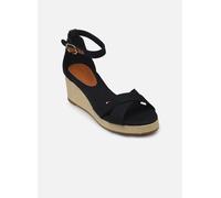 Tommy Hilfiger Donna Espadrillas Wedge Flag Criss-Cross Mid con Cinturino alla Caviglia, Blu (Space Blue), 39