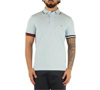 Tommy Hilfiger Flag Cuff Slim Fit Polo Mw0mw38458, Polo S/S Uomo, Blue (Breezy Blue), XL