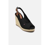 Tommy Hilfiger - FLAG HIGH WEDGE ESPA Nero - Scarpe di corda 40 Nero