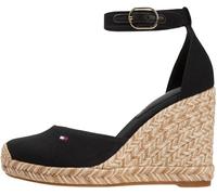 Tommy Hilfiger Flag High Wedge Espad Closed Toe Fw0fw09225, Espadrillas Zeppa Donna, Black (Black), 35 EU