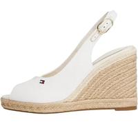 Tommy Hilfiger Flag High Wedge Espad Slingback Fw0fw09343, Espadrillas Zeppa Donna, White (Ecru), 41 EU