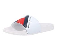 Tommy Hilfiger Flag Print Pool Side Bianca Faux Pelle Slides Sandali