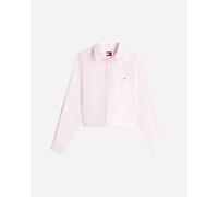 Tommy Jeans, ,Blouses & Shirts ,Donna ,Rosa ,S Relaxed Fit Cropped Poplin Shirt