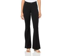 Tommy Hilfiger Flared Solid Pintuck Sportswear Pants Pantaloni, Nero, 40 IT Donna