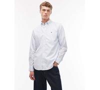 Tommy Hilfiger Camicia da Uomo Flex Popeline Classic STP RF MW0MW42440 S/S, Blu, L