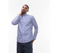 Tommy Hilfiger - Flex - Camicia in popeline a righe larghe blu M