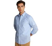 Tommy Hilfiger Uomo Camicia Flex Poplin Classic Regular Fit, Multicolore (Sweet Blue / Optic White), XXL