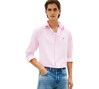 Tommy Hilfiger Flex Poplin Classic Stp Rf Shirt Mw0mw37549, Camicia Uomo, Pink (Classic Pink / Stripe), S