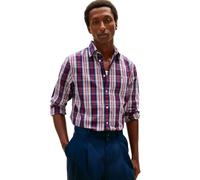 Tommy Hilfiger Flex Poplin Medium Check Shirt Mw0Mw41712 Camicia L/S, Blue (Preppy Navy/Check), M Adulto