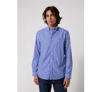 Camicia a maniche lunghe in popeline Blu L A righe