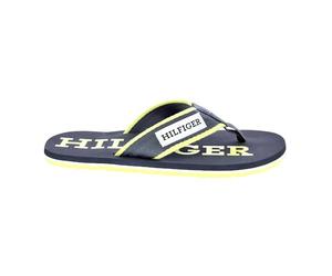 Tommy Hilfiger Flip Flops Uomo Patch Hilfiger Beach Sandal Infradito, Grigio (Dark Ash), 40