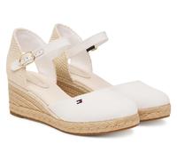 Tommy Hilfiger Mid Wedge Espad Closed Toe Fw0fw09233, Espadrillas Zeppa Donna, White (Ecru), 39 EU