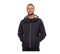 Tommy Hilfiger, Giacca antipioggia leggera da uomo Active Water Resistant, con cappuccio, Navy, Large