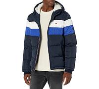Tommy Hilfiger - Giacca da uomo con cappuccio, Blu Combo Poly Tech, Large
