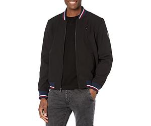 Tommy Hilfiger Giacca da uomo leggera Varsity in maglia a coste, Custodia softshell nera, XL