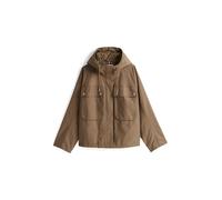 Tommy Hilfiger Donna Parka Cotton Nylon Short con Cappuccio, Marrone (Tundra Brown), 42