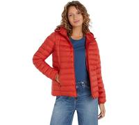 Tommy Hilfiger Giacca Donna Padded Global Stripe Jacket Giacca da Mezza Stagione, Rosso (Terra Red), S