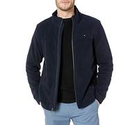Tommy Hilfiger Giacca in pile da uomo classica con zip frontale, Navy, Large