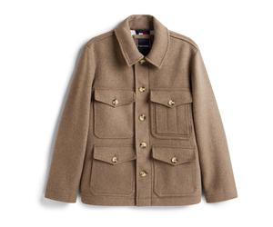 Tommy Hilfiger - Giacca Militare in Misto Lana - - Jackets - Uomo - Marrone - L
