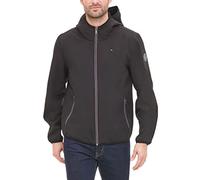Tommy Hilfiger Giacca softshell leggera da uomo, impermeabile, per le mezze stagioni, Black, 3XL