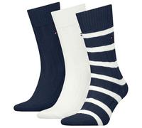Tommy Hilfiger Giftbox Bootsock Classic Sock, Blu Navy, 39-42 (Pacco da 3) Uomo