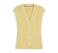 TOMMY HILFIGER Gilet in maglia 'Cable Slim Sleeve' giallo chiaro Donna - PROMO - Pullover e cardigan - Maglioni - Cardigan TOMMY HILFIGER L