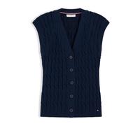 TOMMY HILFIGER Gilet in maglia 'Cable Slim Sleeve' navy Donna TOMMY HILFIGER L
