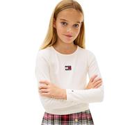 Tommy Hilfiger Girls Heritage Flag Rib Knit Tee LS KG0KG09065 White (Ancient White) 12 Years