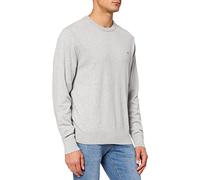 Tommy Hilfiger Girocollo Pima Cotone Cashmere Maglione, Light Grey Heather, L Uomo