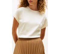 Tommy Hilfiger Gold Button Mdrn C-n Ivory Silk Taglia: M | T-shirt Outlet | Donna | Bianco