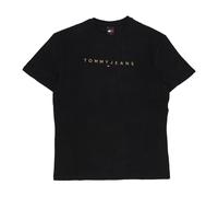 Tommy Hilfiger - Gold Linear Logo Tee - -Tops -Uomo -Nero -M