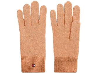 Tommy Hilfiger Guanti da donna TH FLAG FLUFFY KNIT AW0AW17797, cachi, taglia unica
