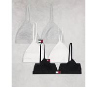 Tommy Hilfiger 3 Pack Triangle Uw0uw06140 Triangolo, Grey (Grey Ht/Black/White), L Donna