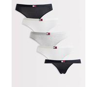 Tommy Hilfiger - Heritage - Confezione da 5 perizomi nero/bianco/grigio-Multicolore L