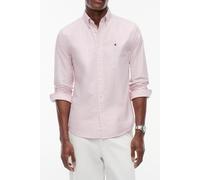 Tommy Hilfiger Camicia da Uomo Heritage Oxford Stripe RF MW0MW36238 L/S, Rossa, XL, Rosso (Rosso Medio/Bianco), XL